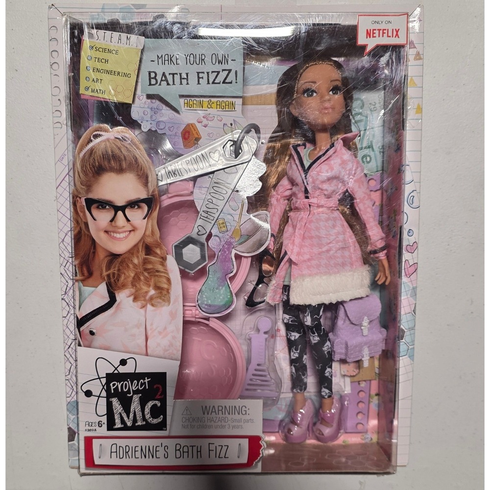 Project Mc2 Adrienne Attoms Bath Fizz Doll S.T.E.A.M. Experiment Set NIB Netflix